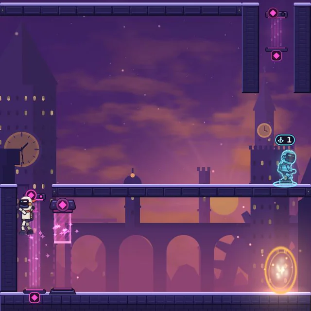Light curtain: scene from level 1-4 “Curtain”